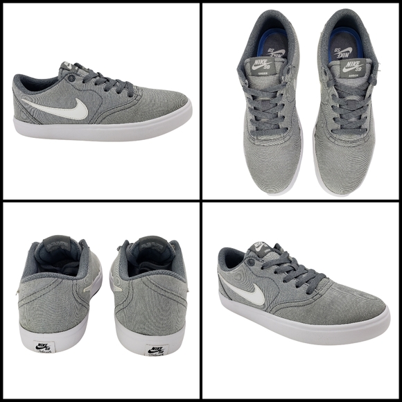 Nike Other - Nike SB Check Solar Canvas Sneaker's, Size 7.5, colors Cool Gray/White, 843896-0